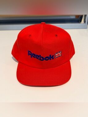 Vintage Reebok Hat Strap Back 80s Spell Out Adjustable